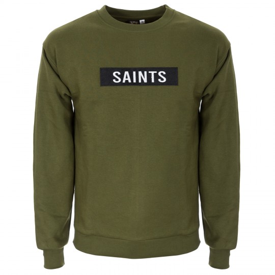 Shop Saints Army Green Hoodie