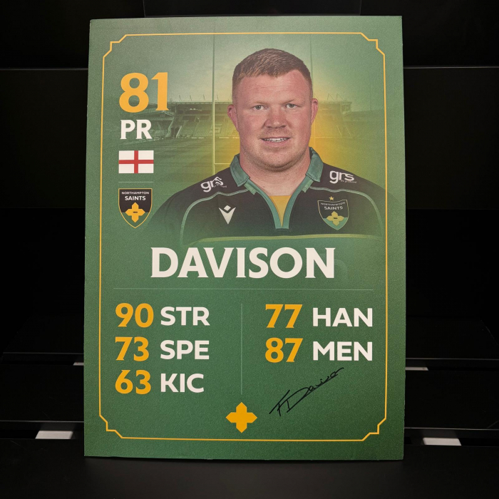 Signed Rugby 25 card - Trevor Davison