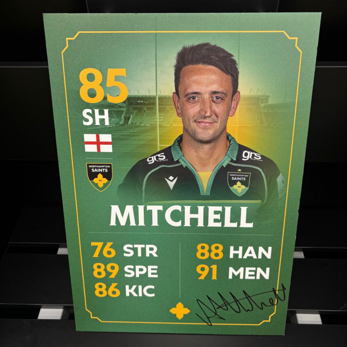 Signed Rugby 25 card - Alex Mitchell