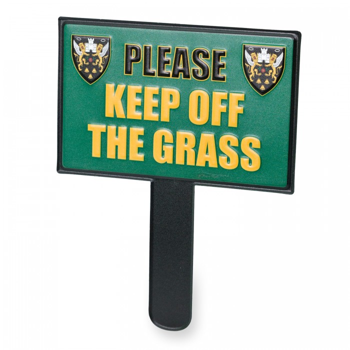 3D Keep off the Grass Sign